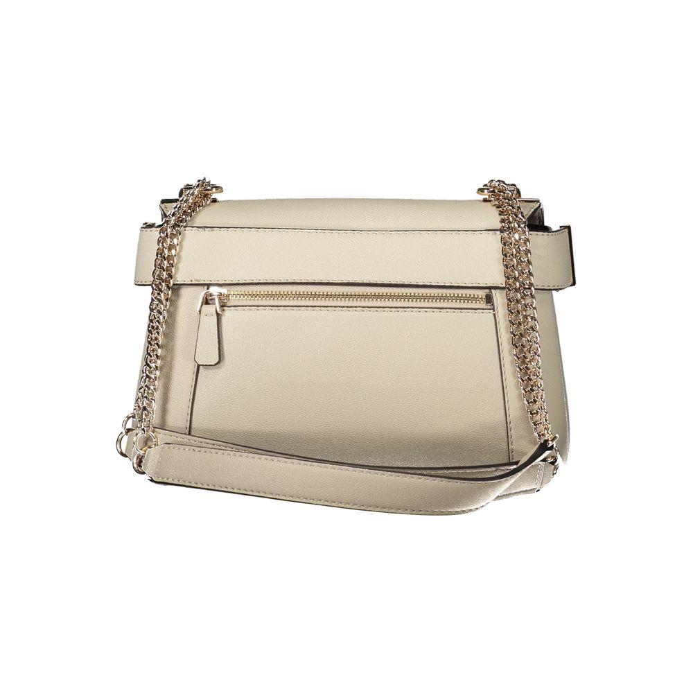 Guess Jeans Beige Polyethylen Frauen Handtasche